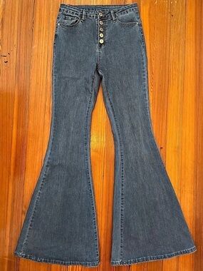 SHEIN Blue Flare Jeans
